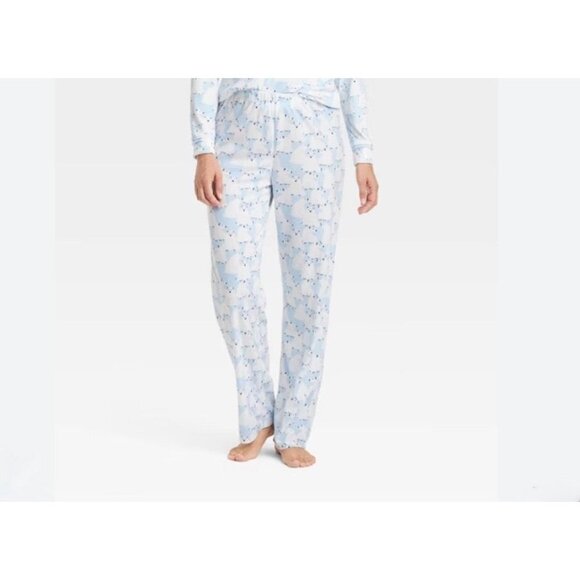 Target Polar Bear Soft Holiday Matching Family Pajama Set Wondershop™ Blue XL - Picture 3 of 7